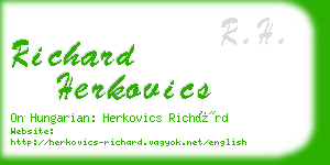 richard herkovics business card